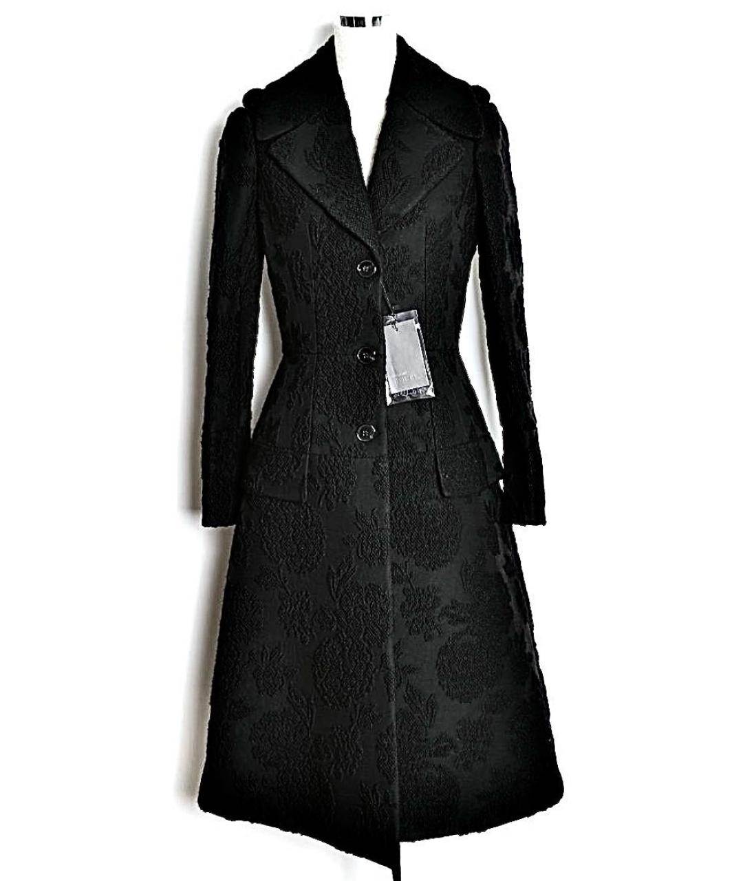 ALEXANDER MCQUEEN Черное шерстяное пальто, фото 7