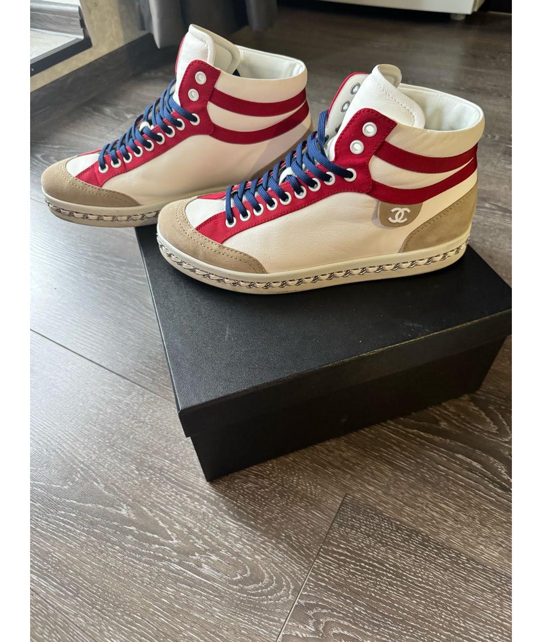 CHANEL Мульти кожаные кроссовки, фото 9