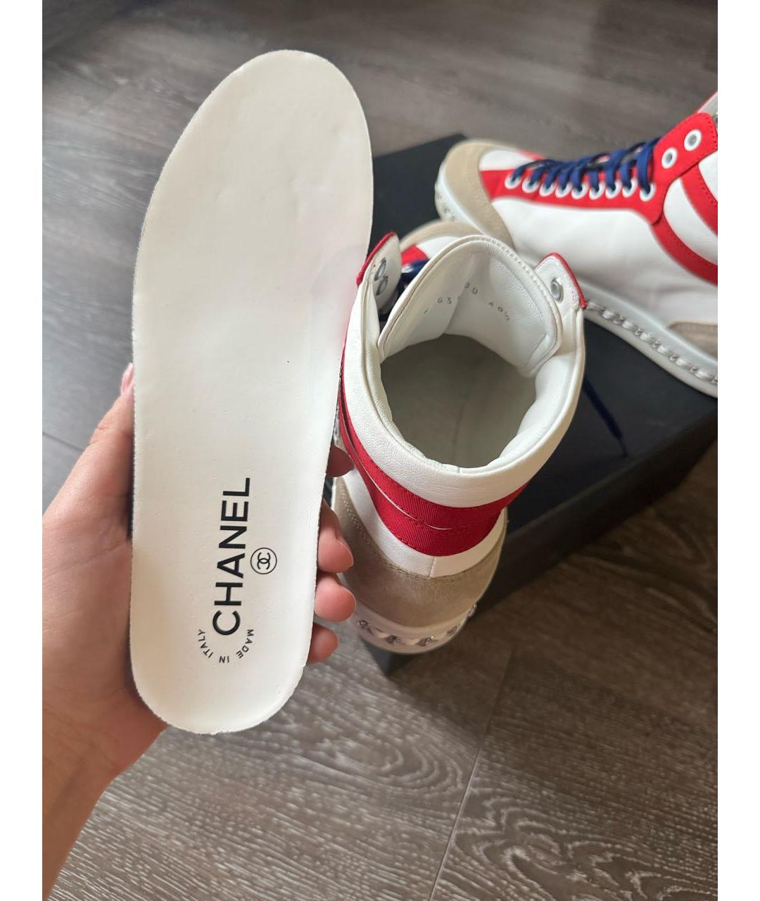 CHANEL Мульти кожаные кроссовки, фото 6