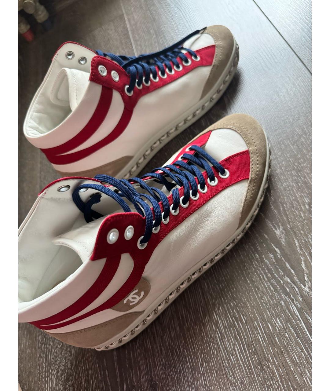 CHANEL Мульти кожаные кроссовки, фото 7