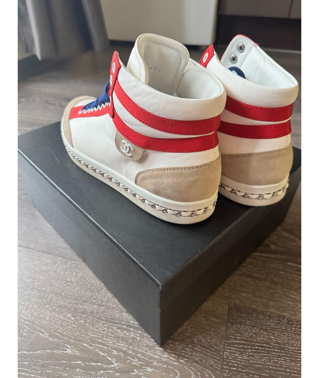 CHANEL Мульти кожаные кроссовки, фото 5