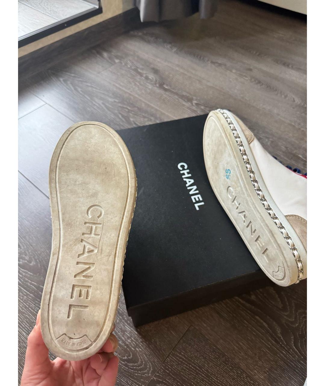 CHANEL Мульти кожаные кроссовки, фото 8