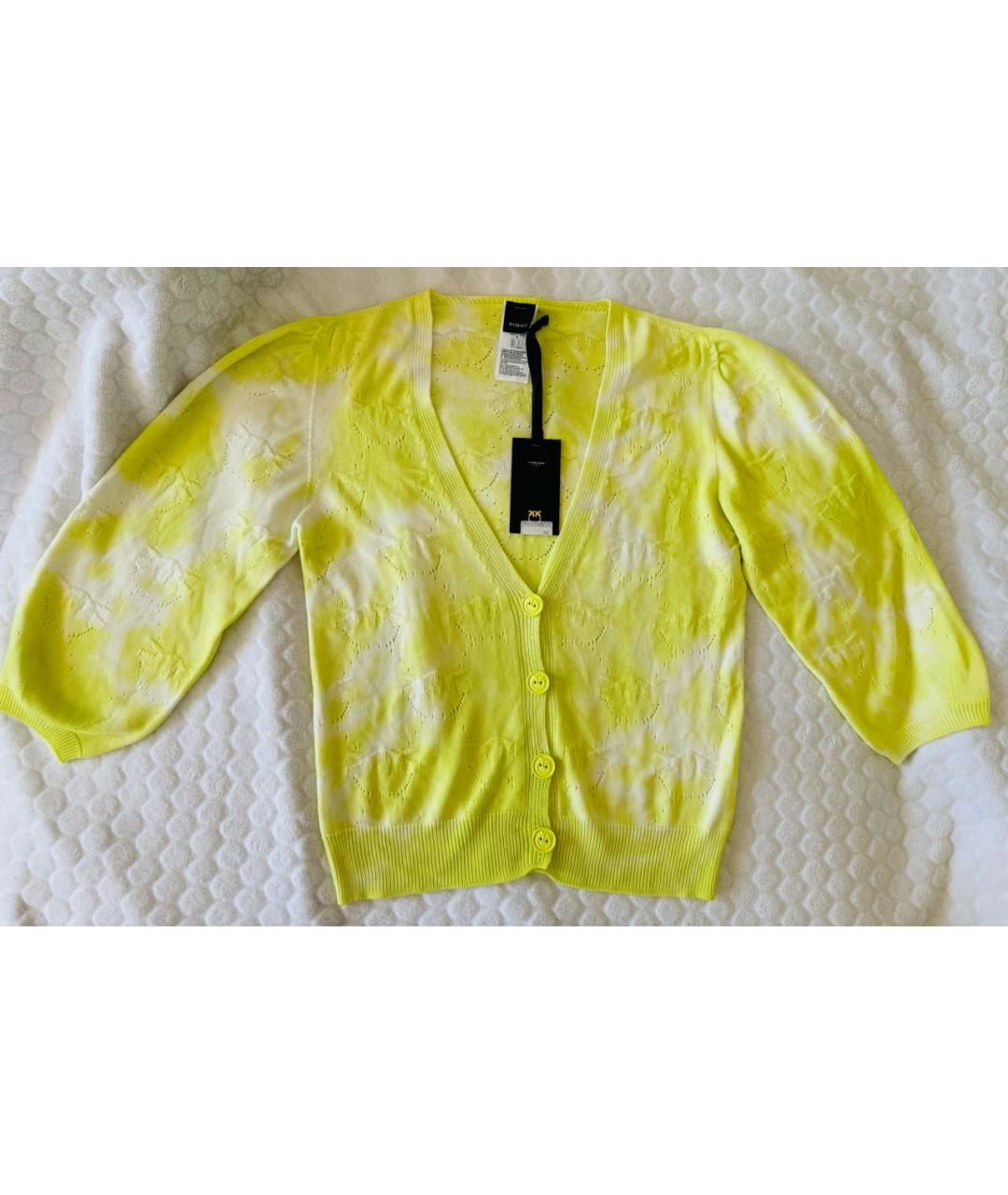 PINKO Салатовый вискозный кардиган, фото 3