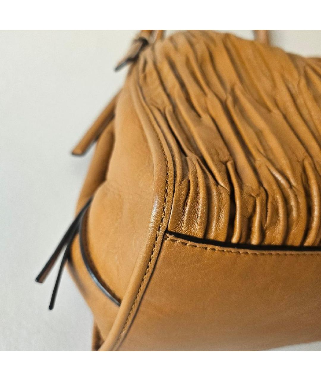 COACH Коричневая кожаная сумка через плечо, фото 5