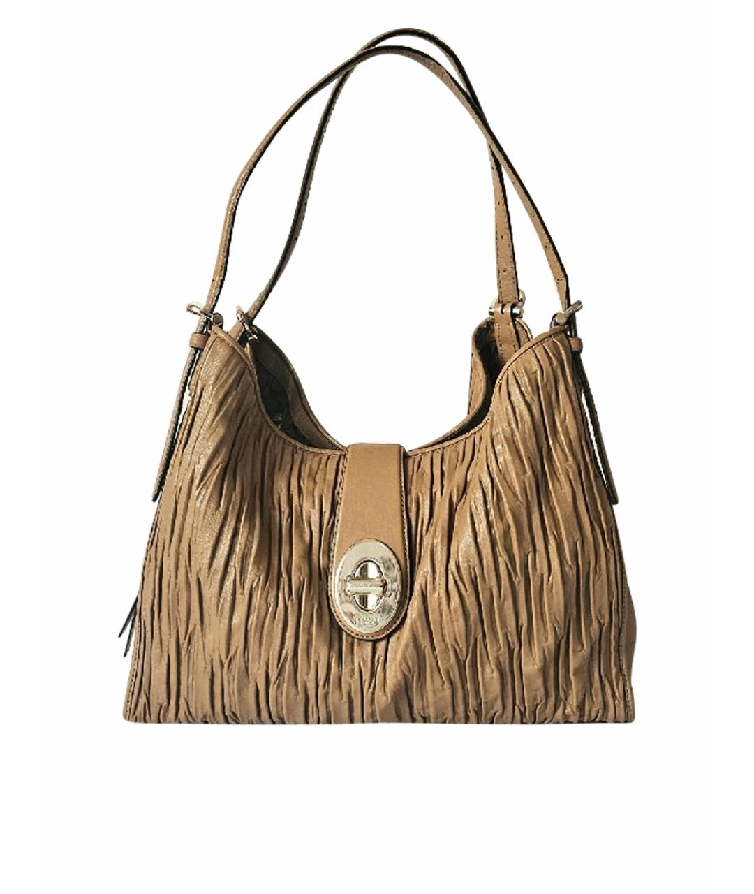 COACH Коричневая кожаная сумка через плечо, фото 1