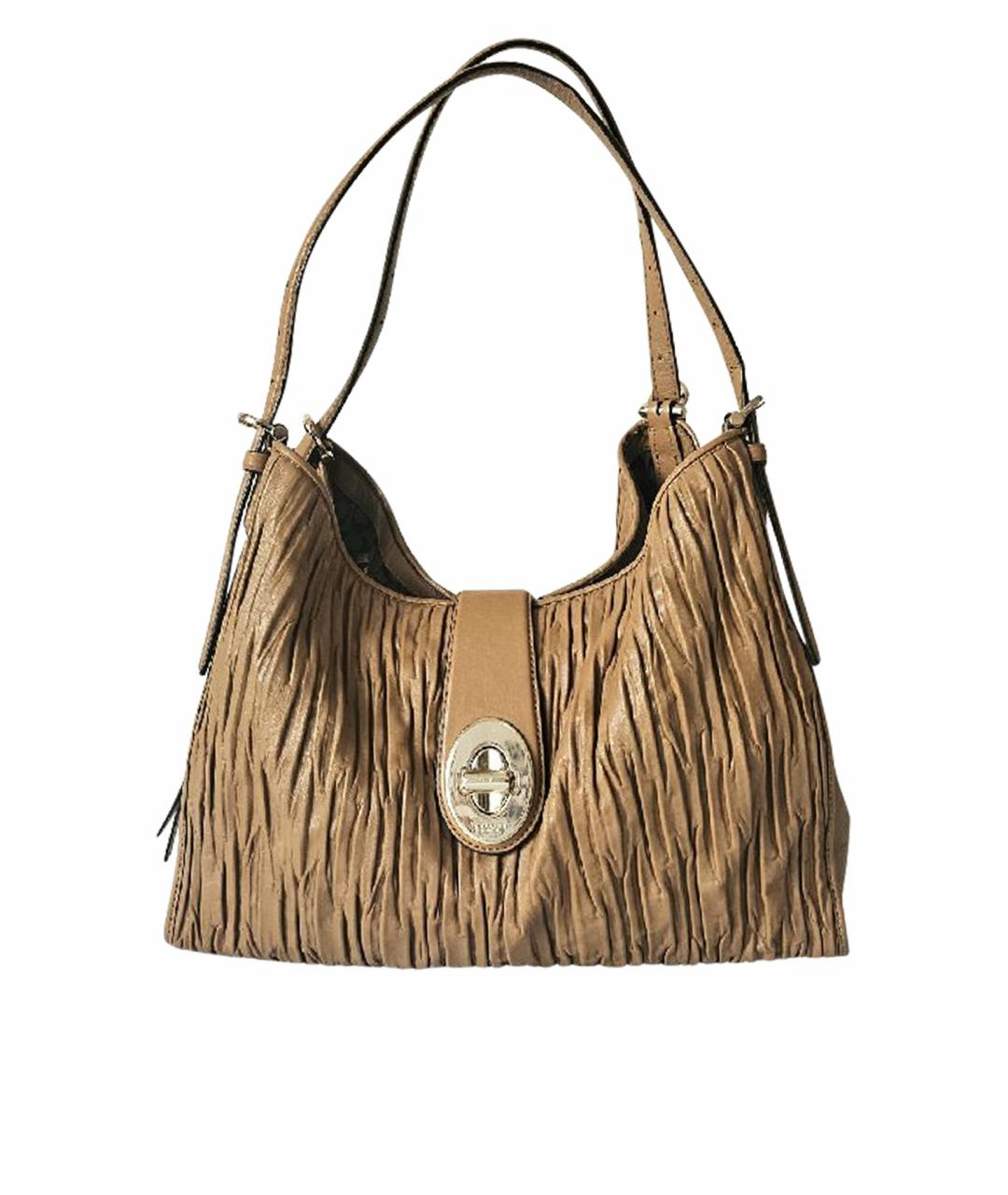 COACH Коричневая кожаная сумка через плечо, фото 6