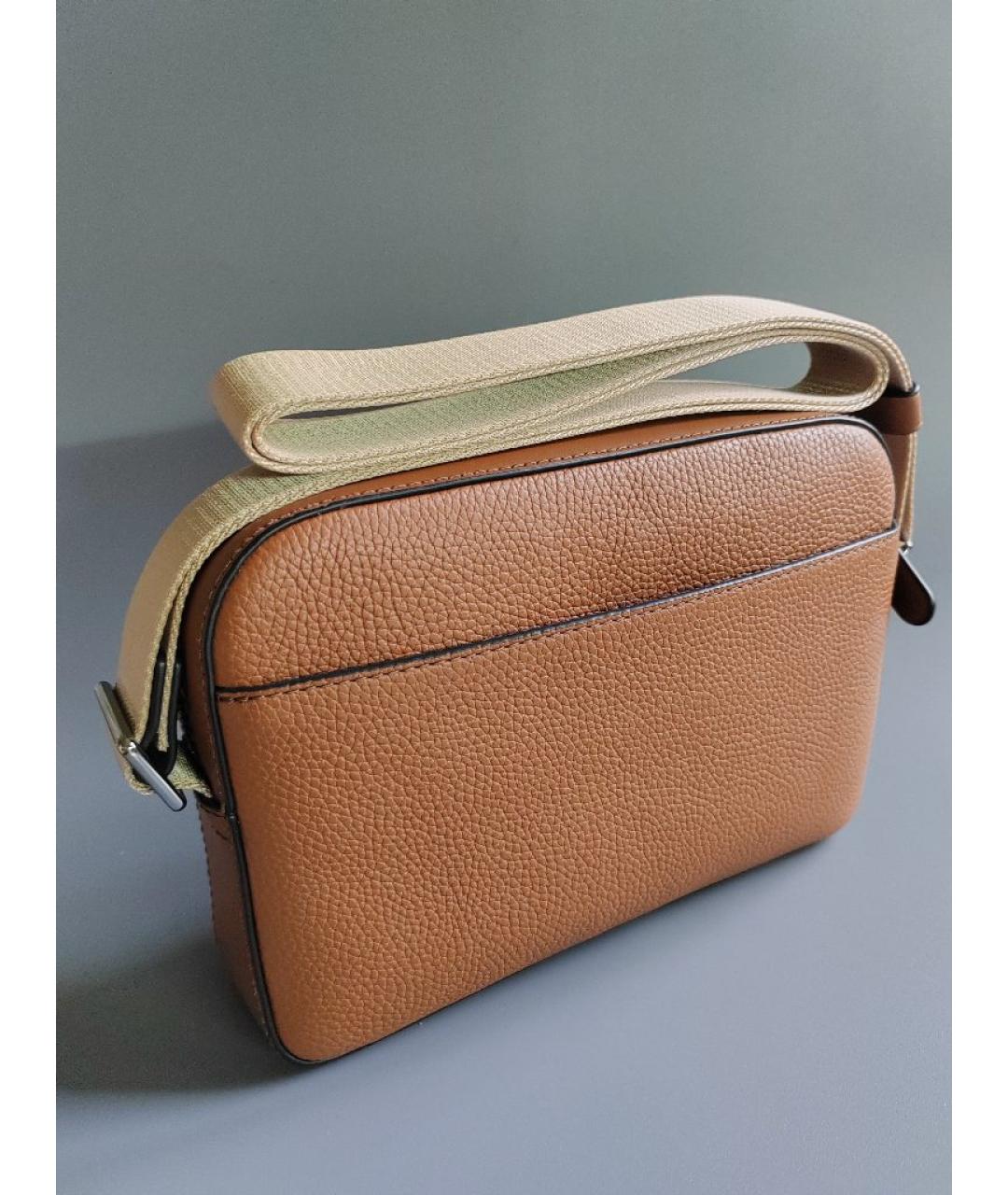 MICHAEL KORS Коричневая кожаная сумка на плечо, фото 7