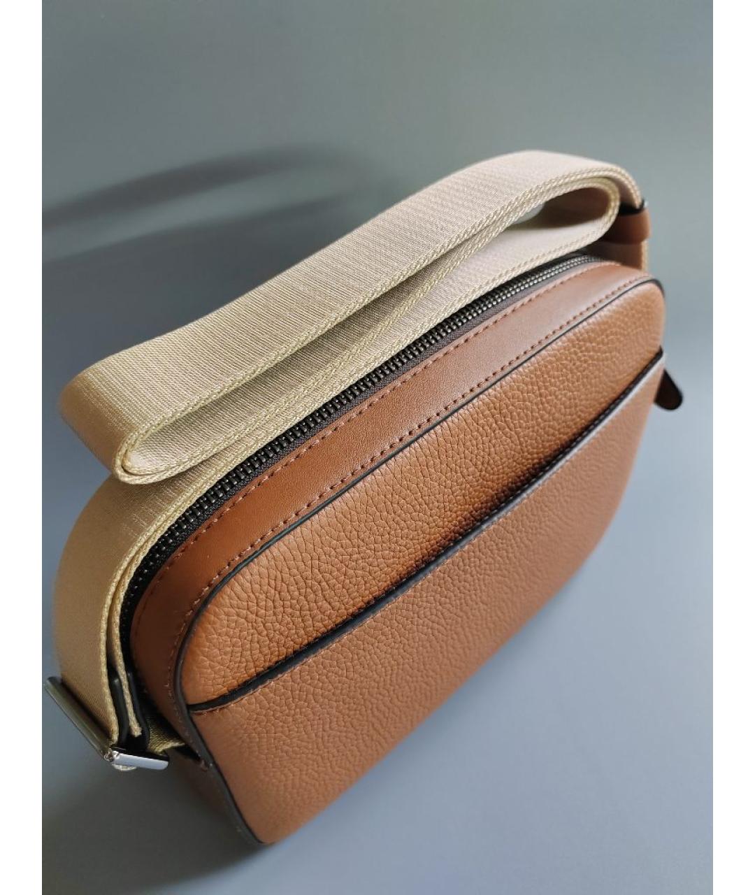 MICHAEL KORS Коричневая кожаная сумка на плечо, фото 8