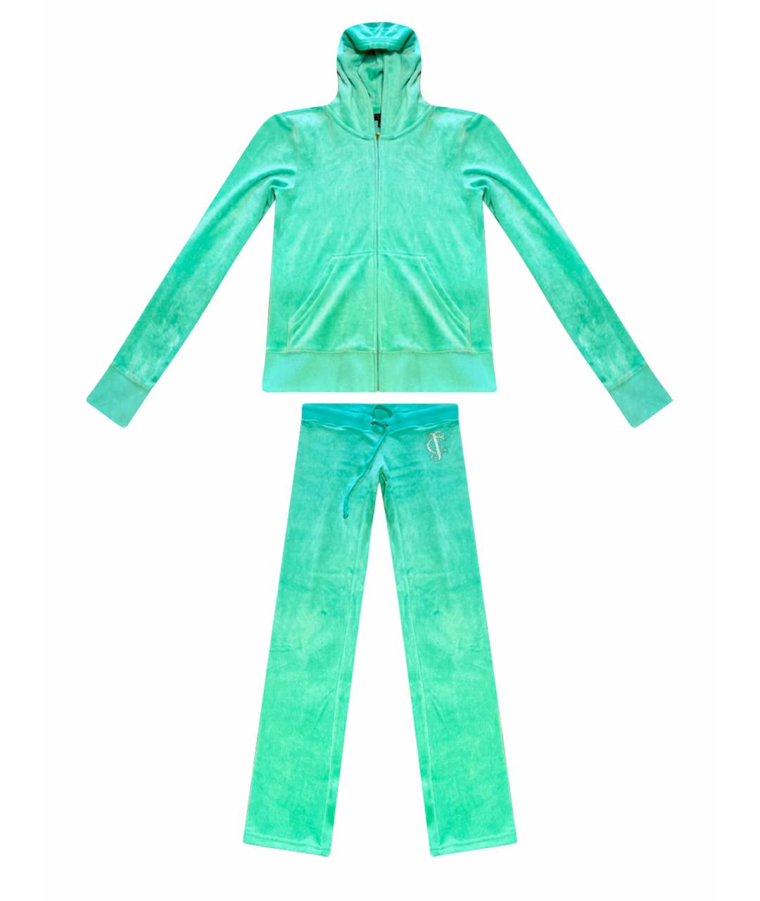 JUICY COUTURE Салатовый велюровый спортивные костюмы, фото 1