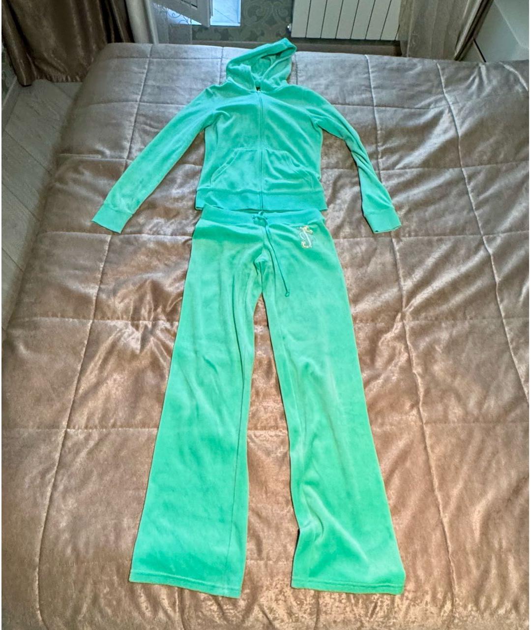 JUICY COUTURE Салатовый велюровый спортивные костюмы, фото 9