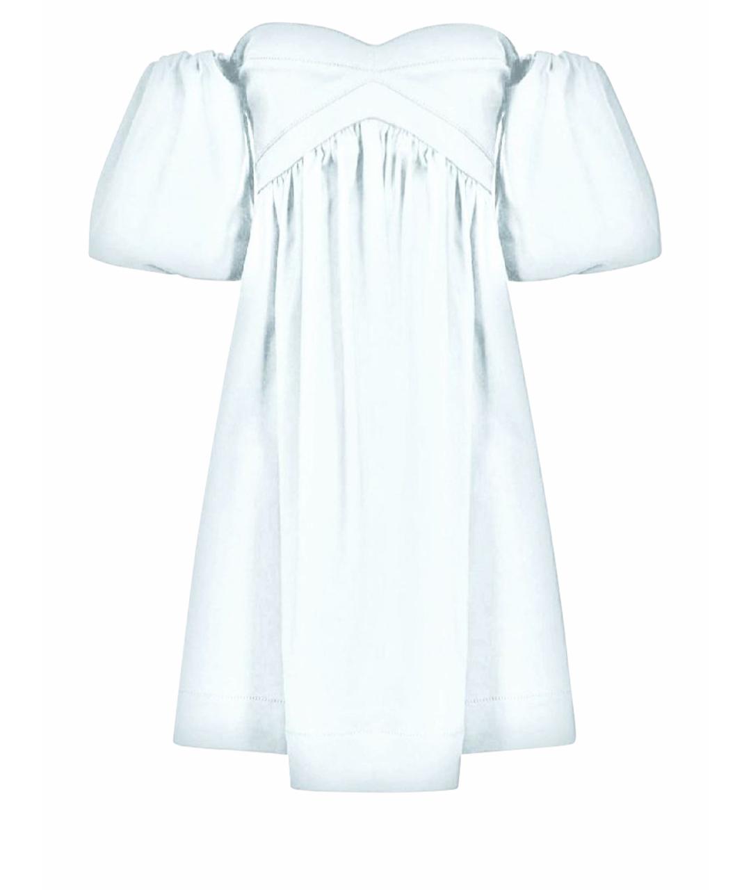 PINKO Голубое хлопко-эластановое повседневное платье, фото 1