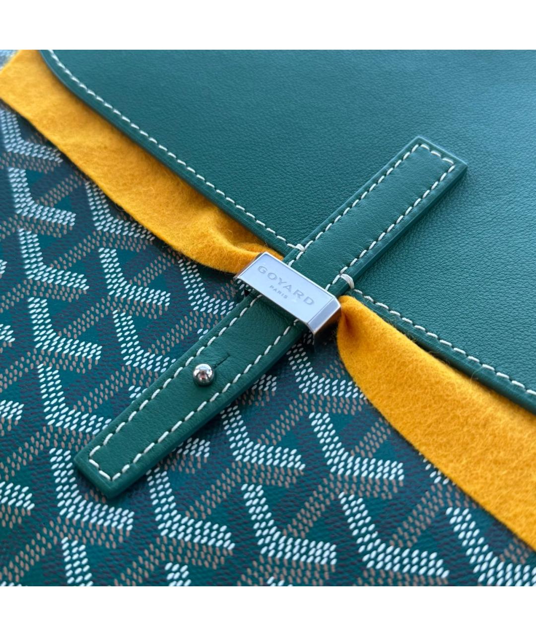 GOYARD Зеленая кожаная сумка на плечо, фото 6