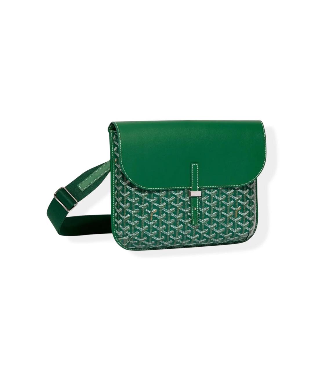 GOYARD Зеленая кожаная сумка на плечо, фото 7