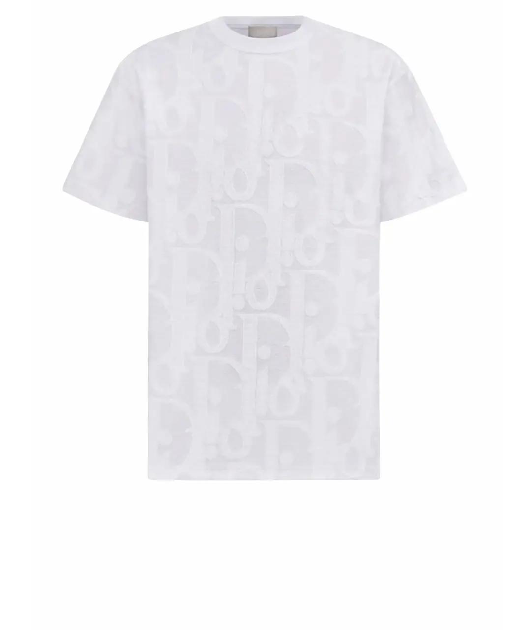 CHRISTIAN DIOR Белая хлопковая футболка, фото 1