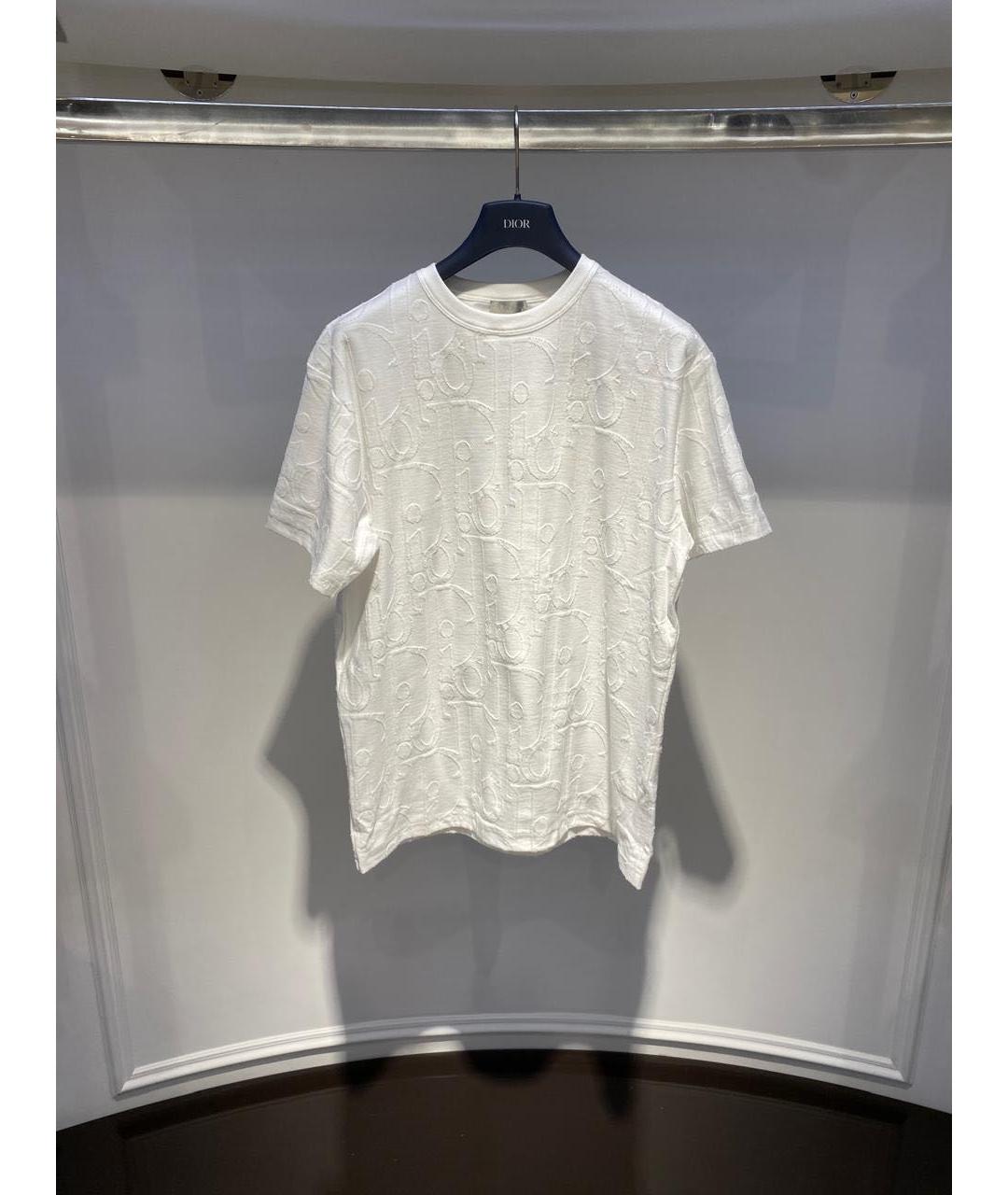 CHRISTIAN DIOR Белая хлопковая футболка, фото 2
