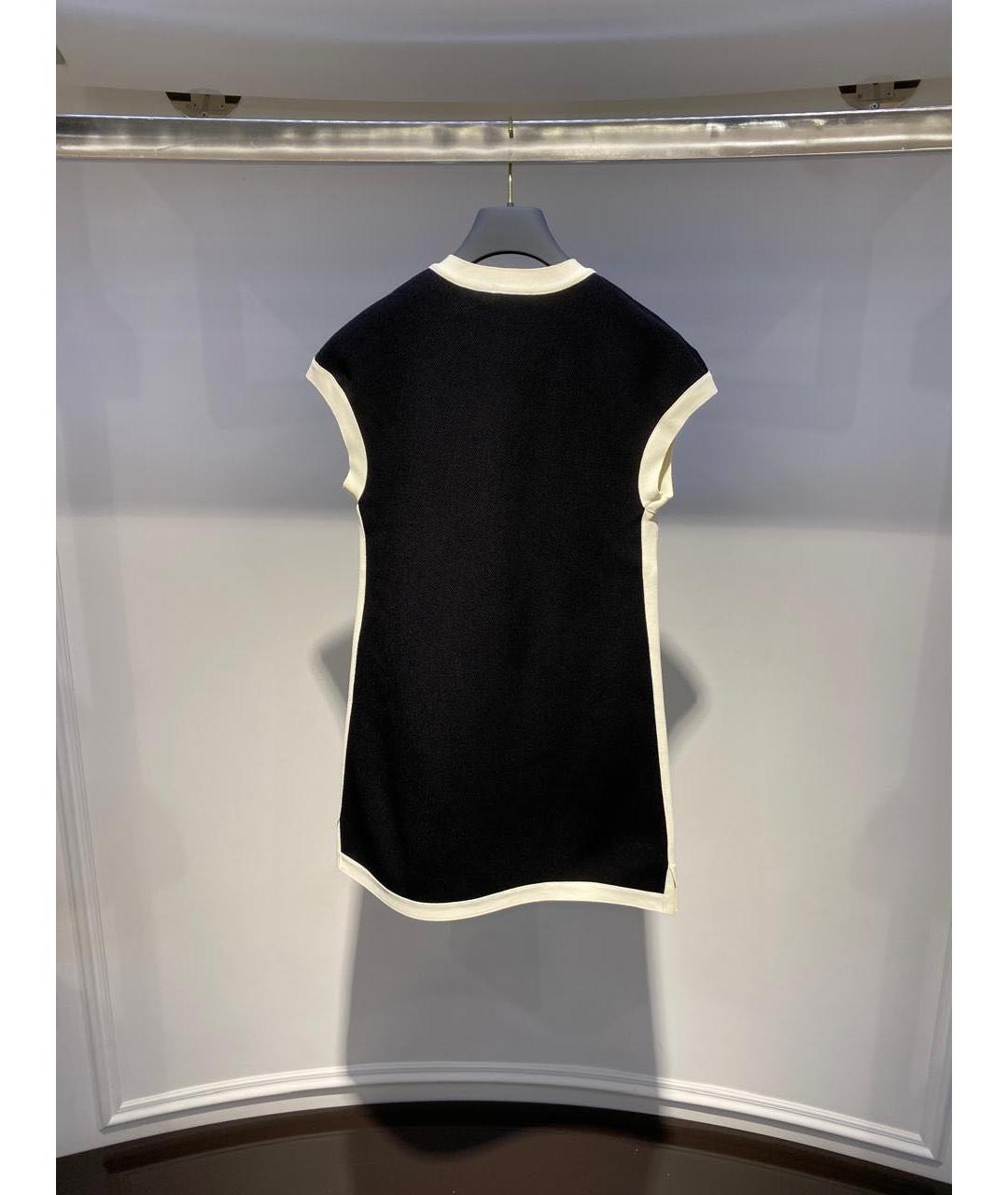 CHRISTIAN DIOR Черное вискозное повседневное платье, фото 3