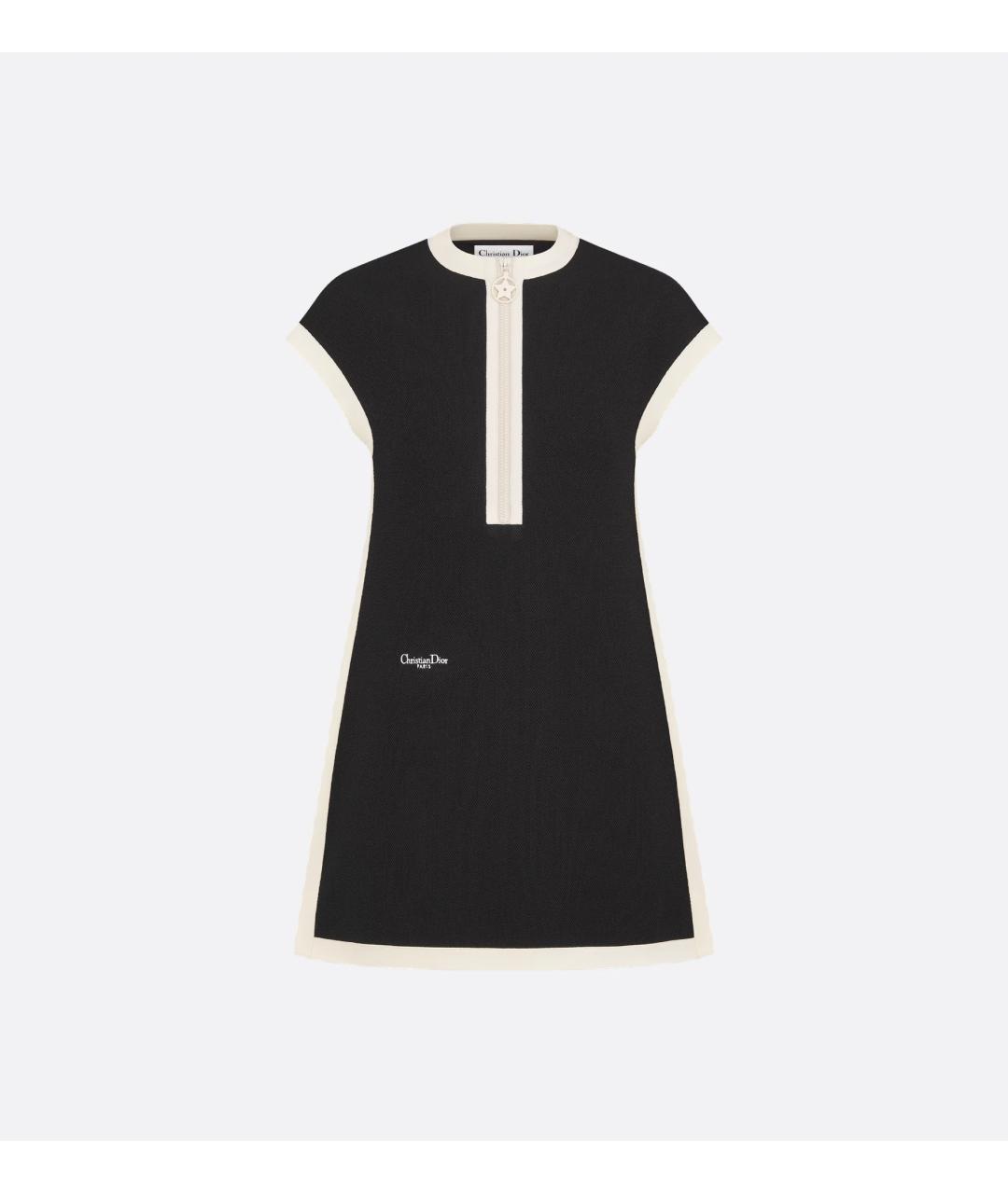 CHRISTIAN DIOR Черное вискозное повседневное платье, фото 4