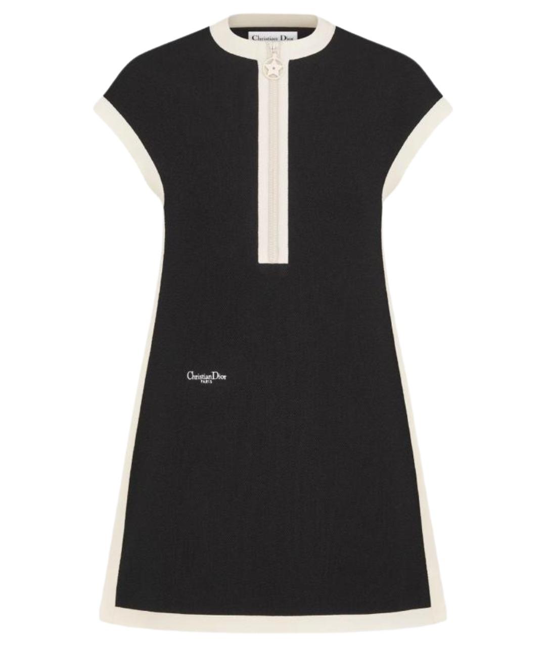 CHRISTIAN DIOR Черное вискозное повседневное платье, фото 1