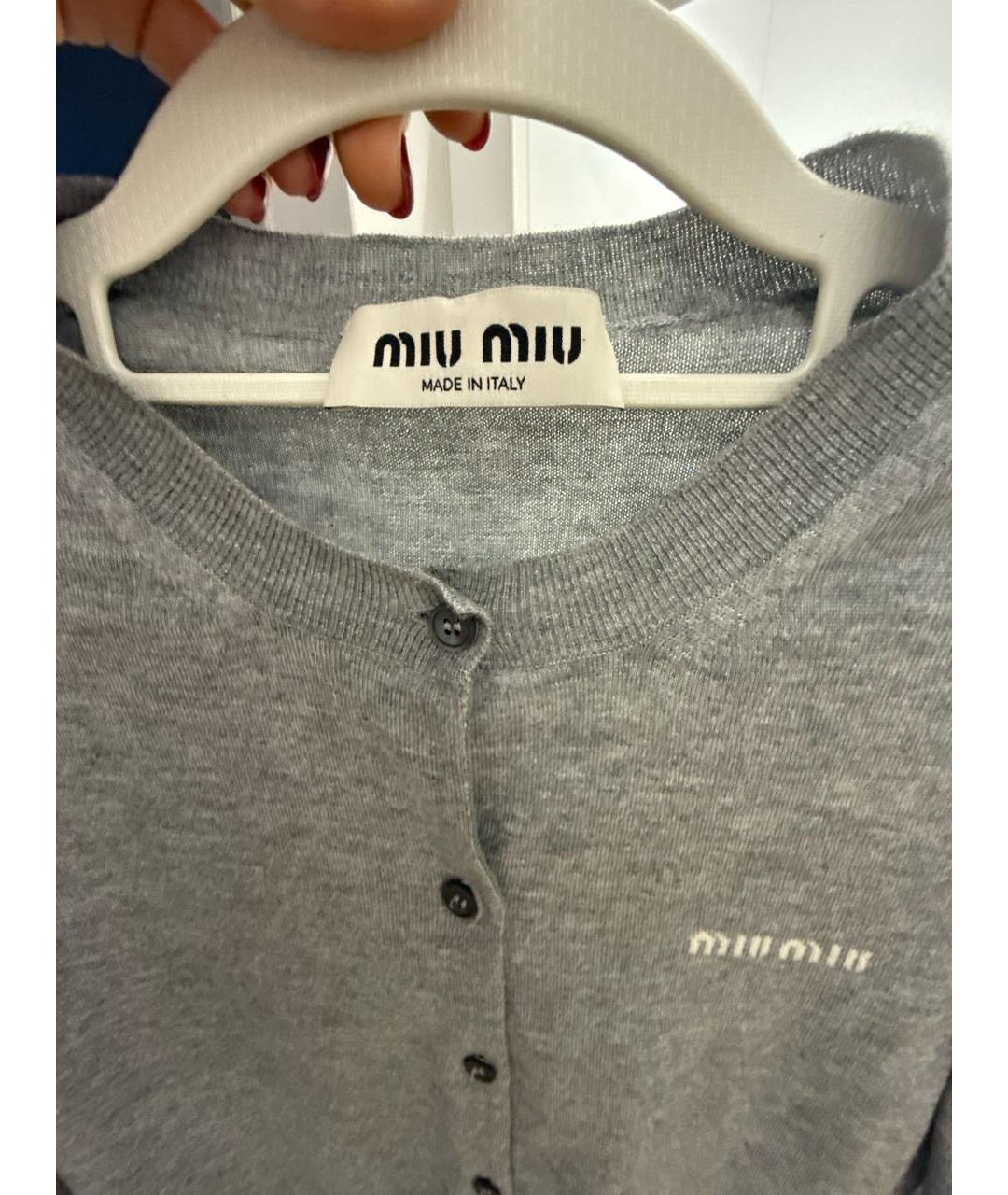 MIU MIU Серый кашемировый джемпер / свитер, фото 4