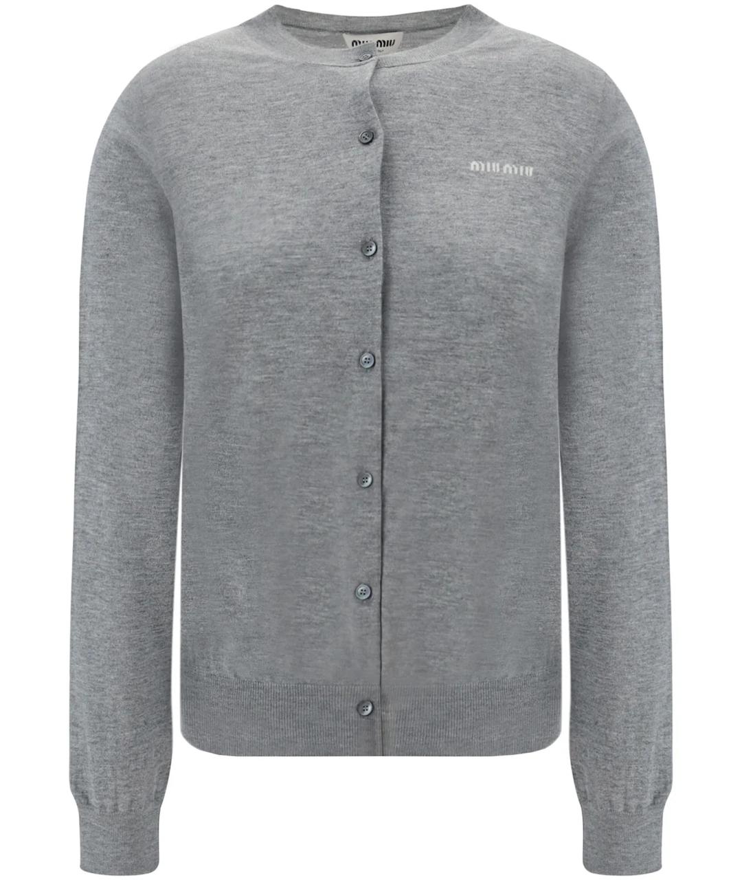 MIU MIU Серый кашемировый джемпер / свитер, фото 1