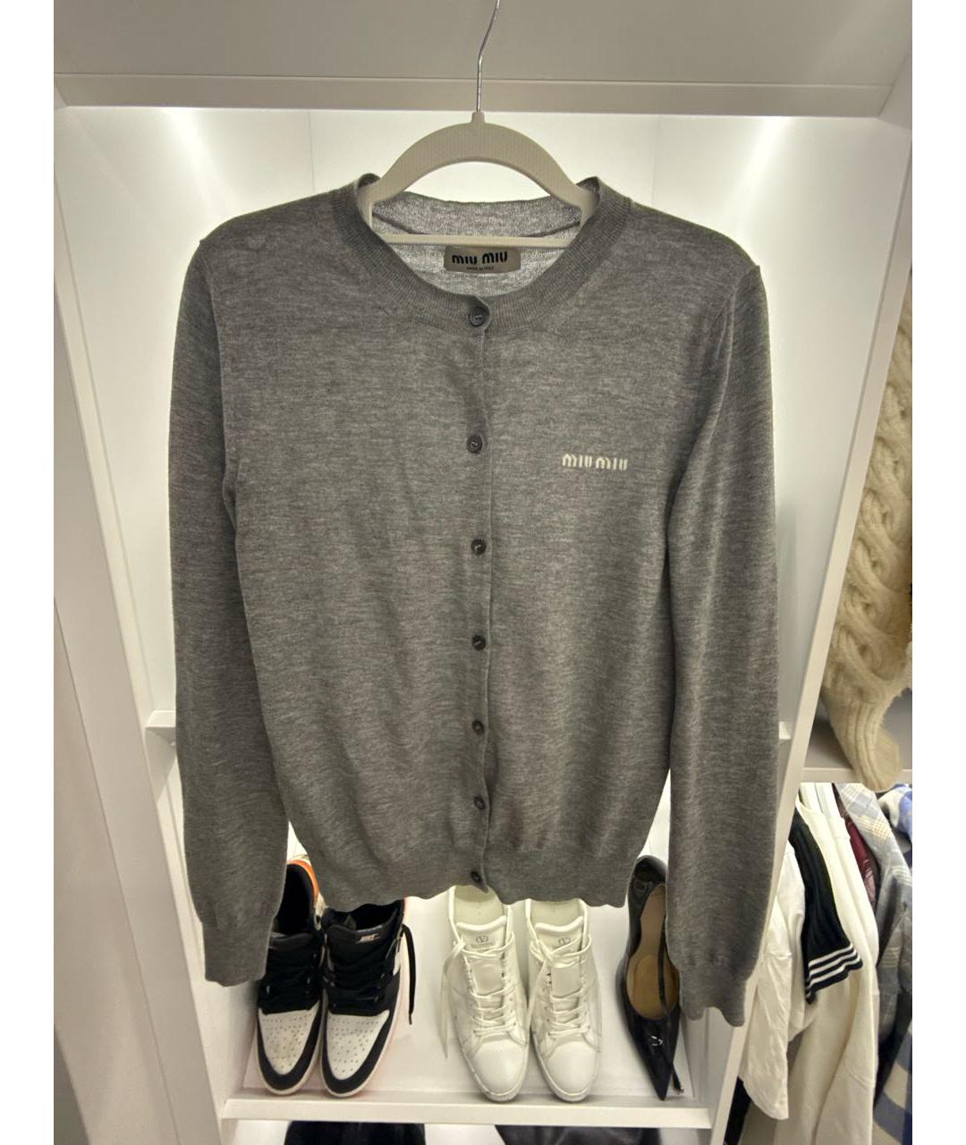 MIU MIU Серый кашемировый джемпер / свитер, фото 5