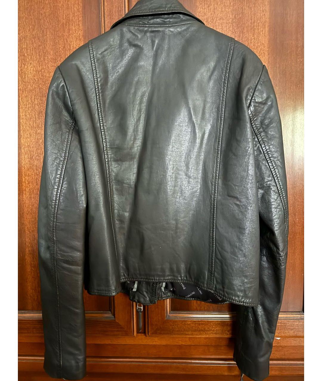 POLLINI Коричневая кожаная куртка, фото 2