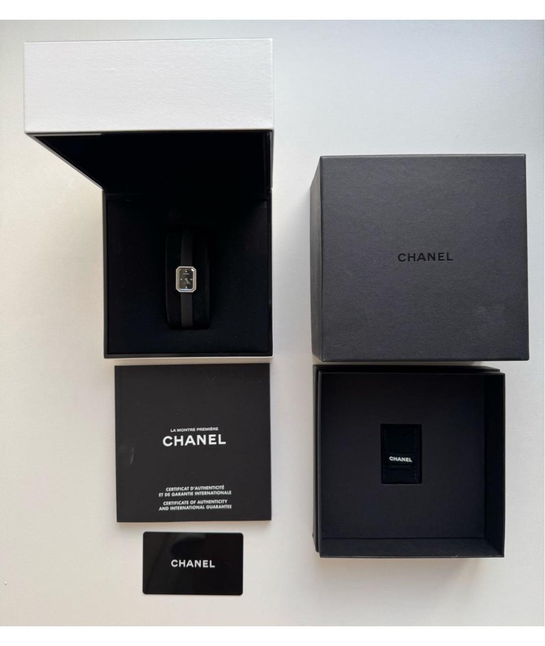 CHANEL Черные часы, фото 4