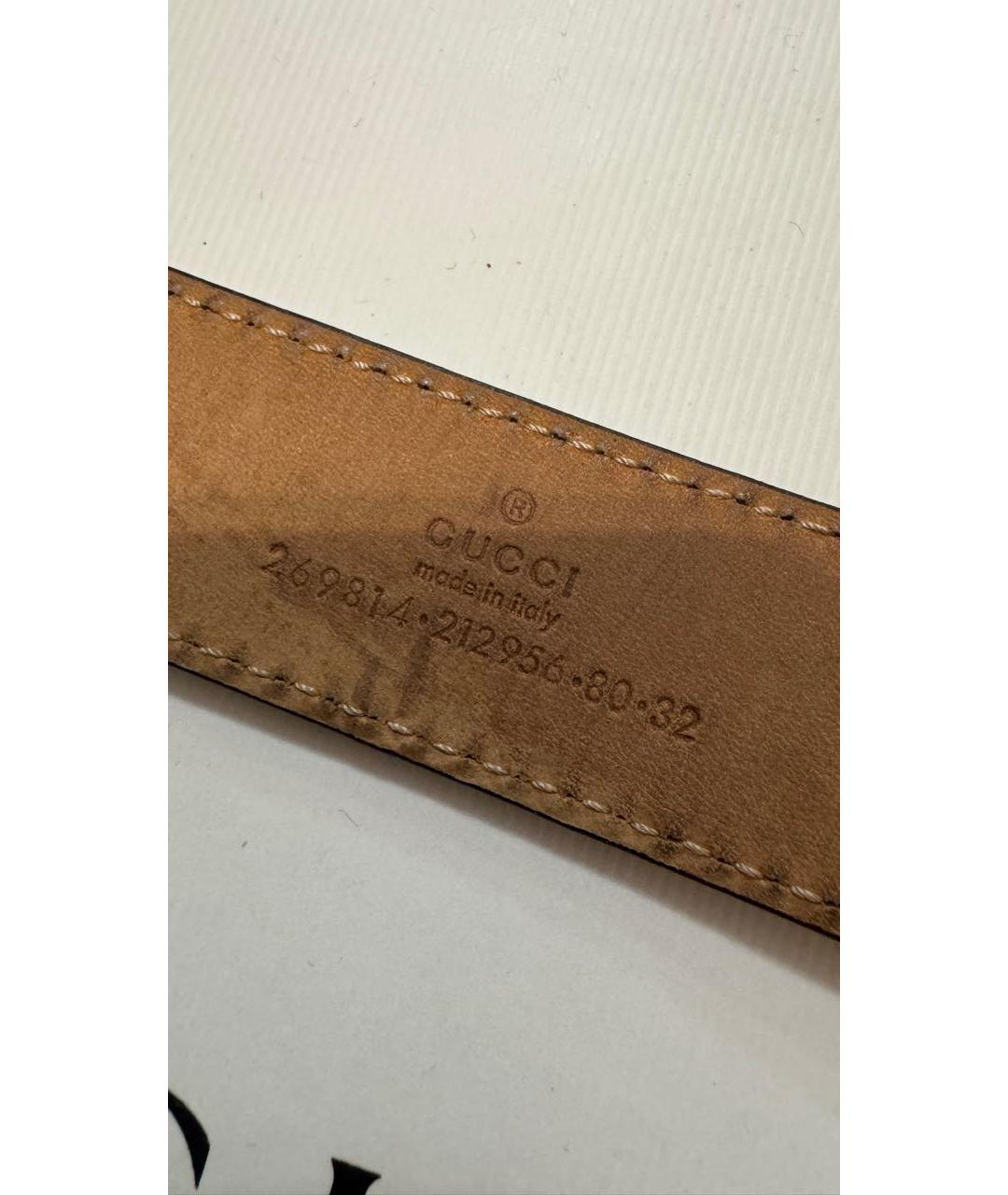 GUCCI Черный кожаный ремень, фото 3