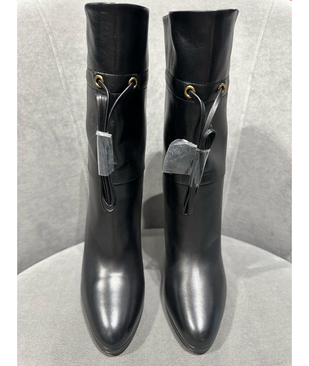 GUCCI Черные кожаные ботильоны, фото 2