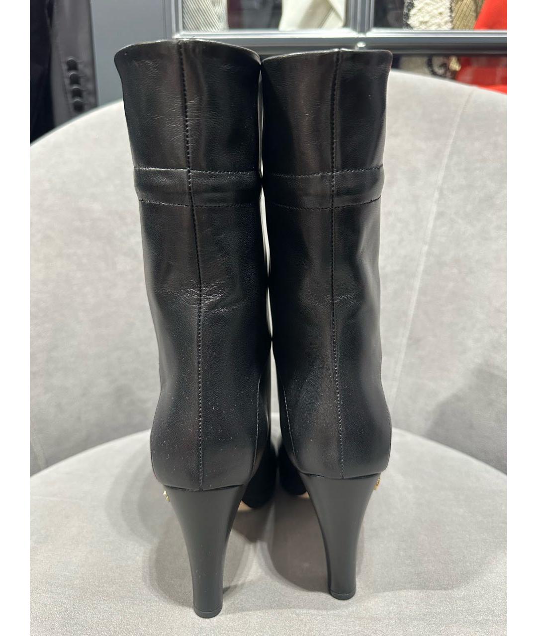 GUCCI Черные кожаные ботильоны, фото 4