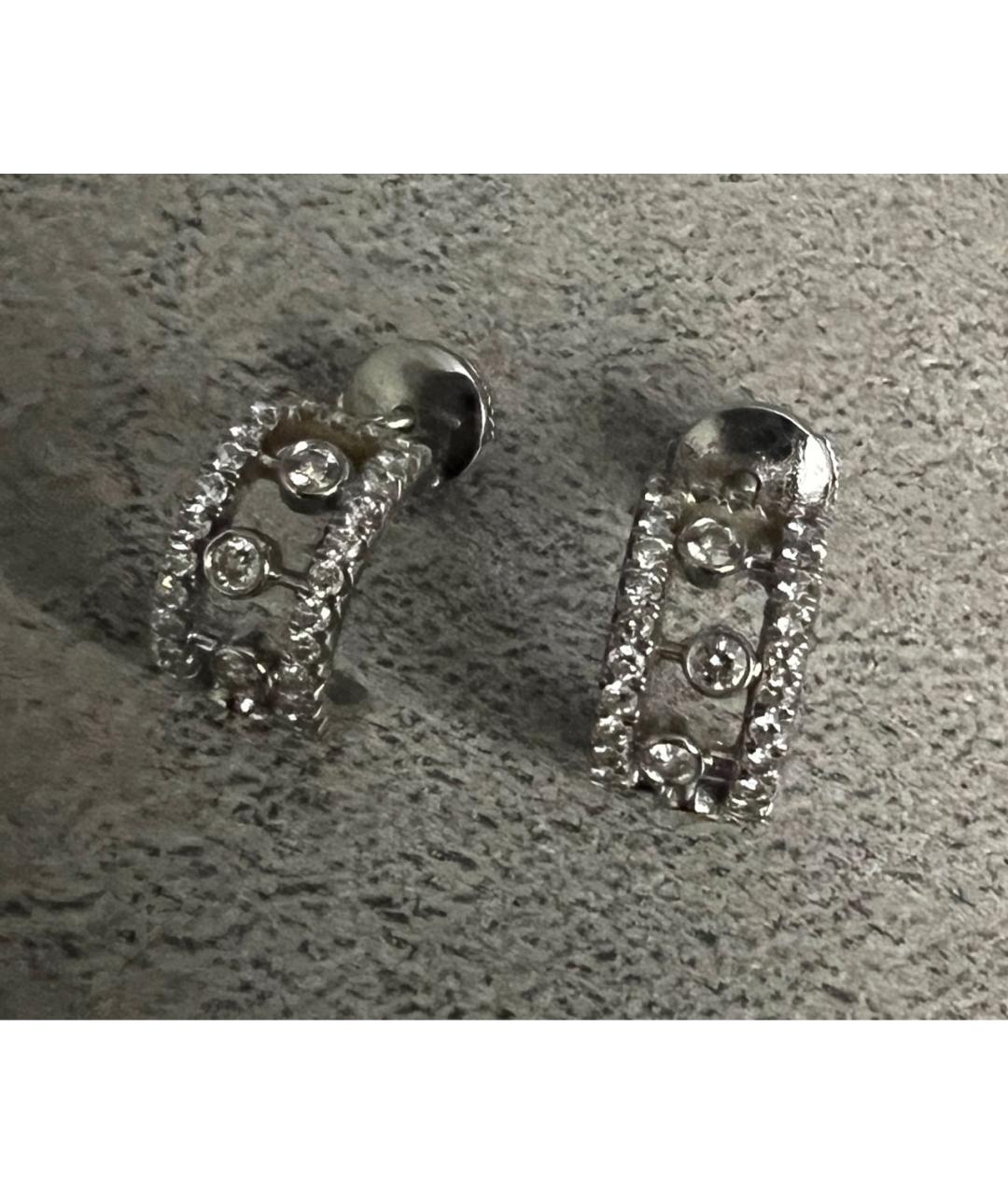 DE BEERS Серебряные серьги из белого золота, фото 5