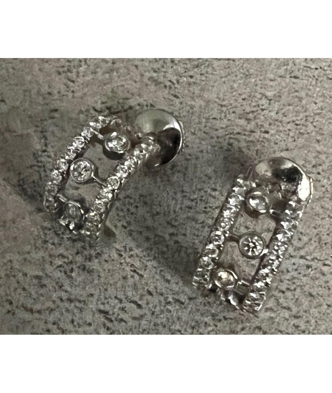 DE BEERS Серебряные серьги из белого золота, фото 4