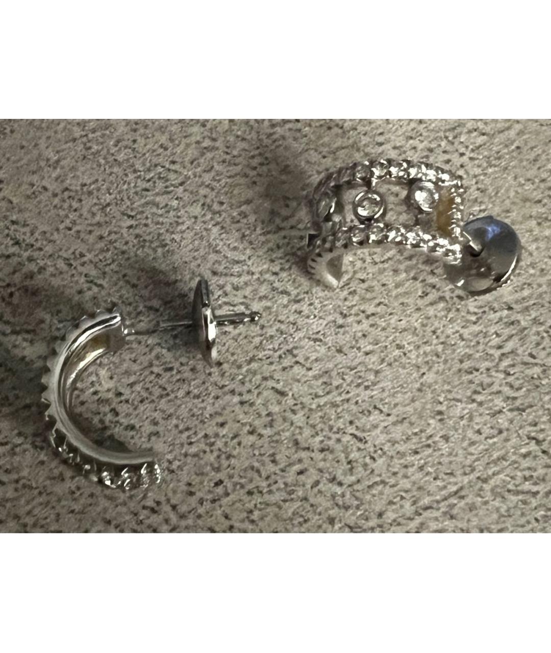 DE BEERS Серебряные серьги из белого золота, фото 2