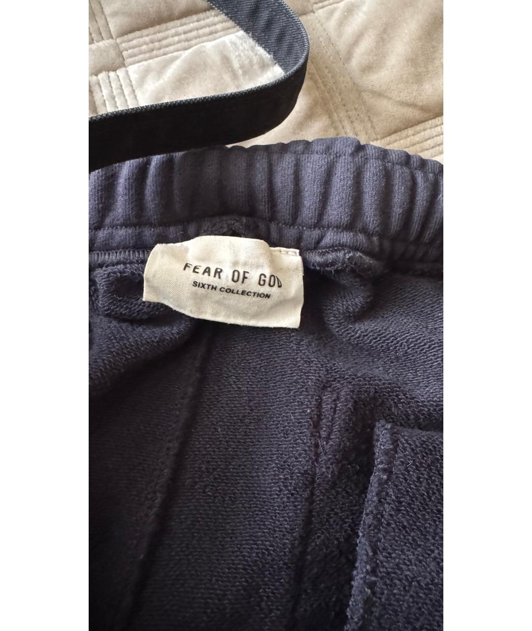 FEAR OF GOD Синие хлопковые повседневные брюки, фото 3