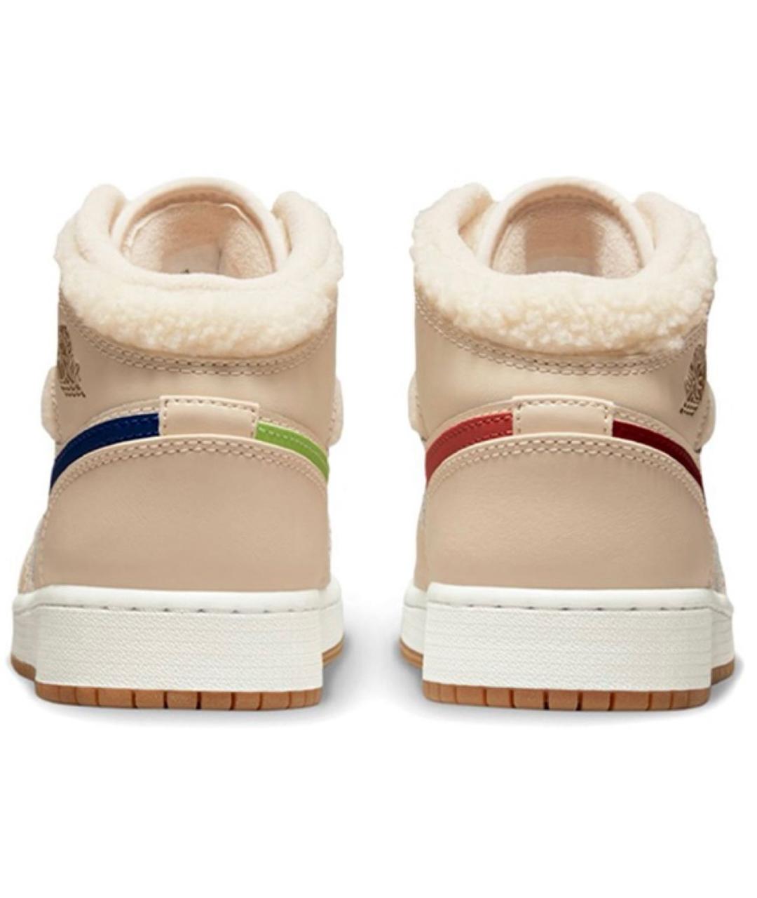 JORDAN Бежевые кожаные кроссовки, фото 5