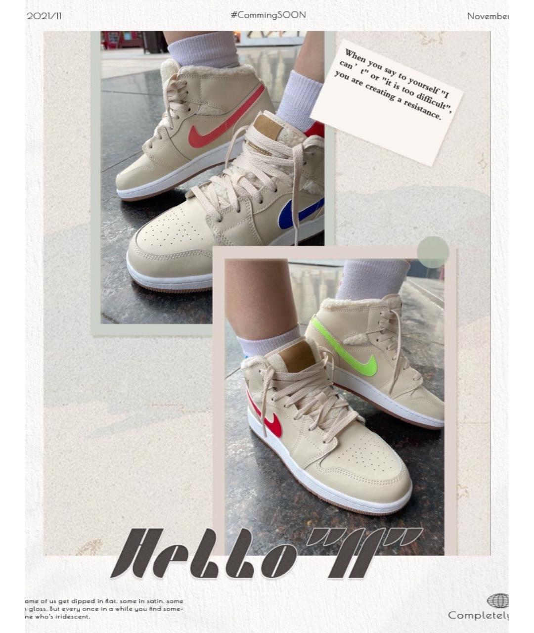 JORDAN Бежевые кожаные кроссовки, фото 2