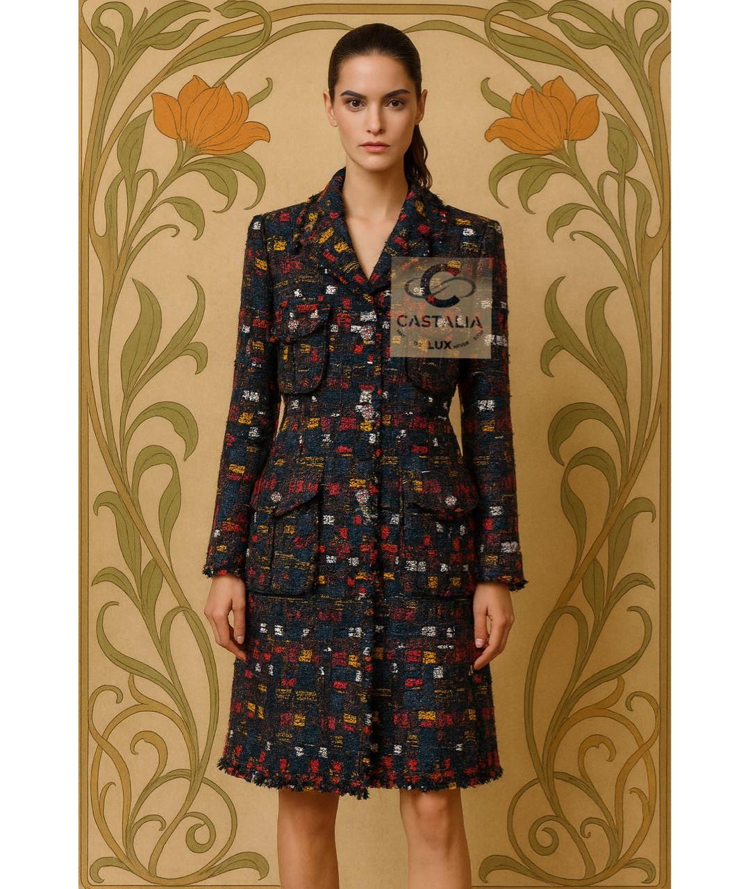 CHANEL Мульти твидовое пальто, фото 3