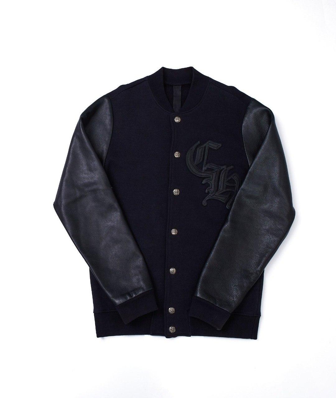 CHROME HEARTS Черная кожаная куртка, фото 3