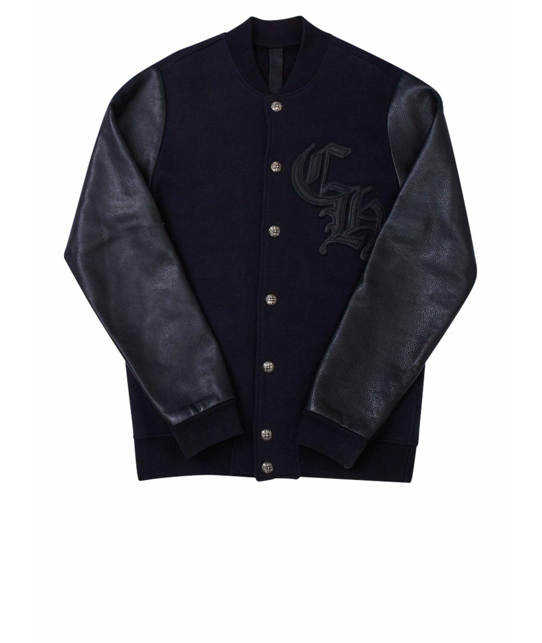 CHROME HEARTS Черная кожаная куртка, фото 1