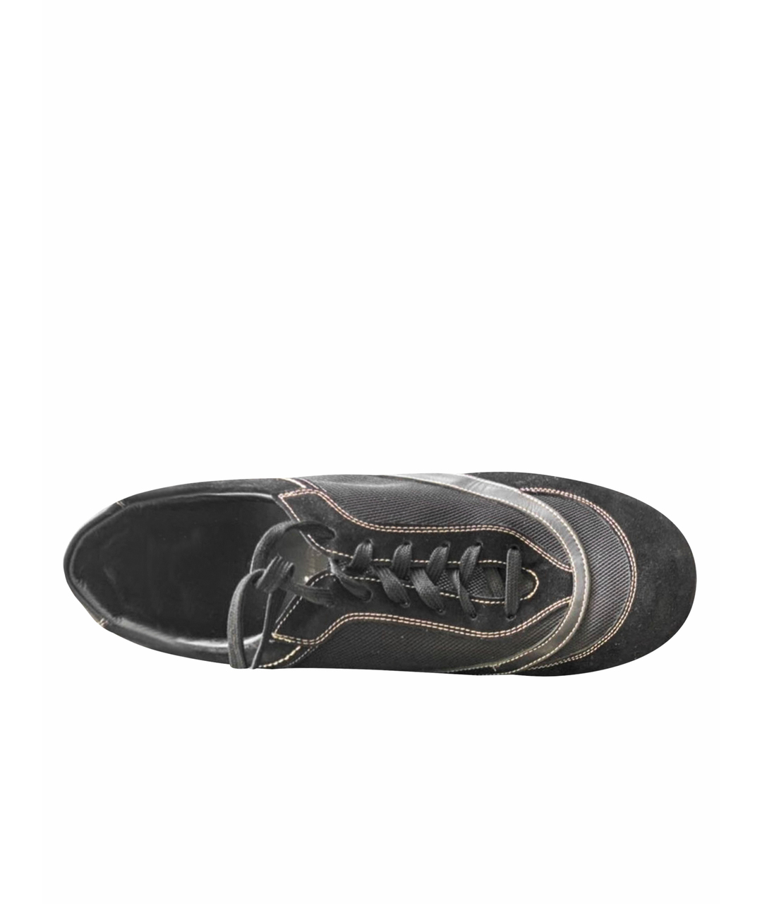 SALVATORE FERRAGAMO Черные замшевые кроссовки, фото 1