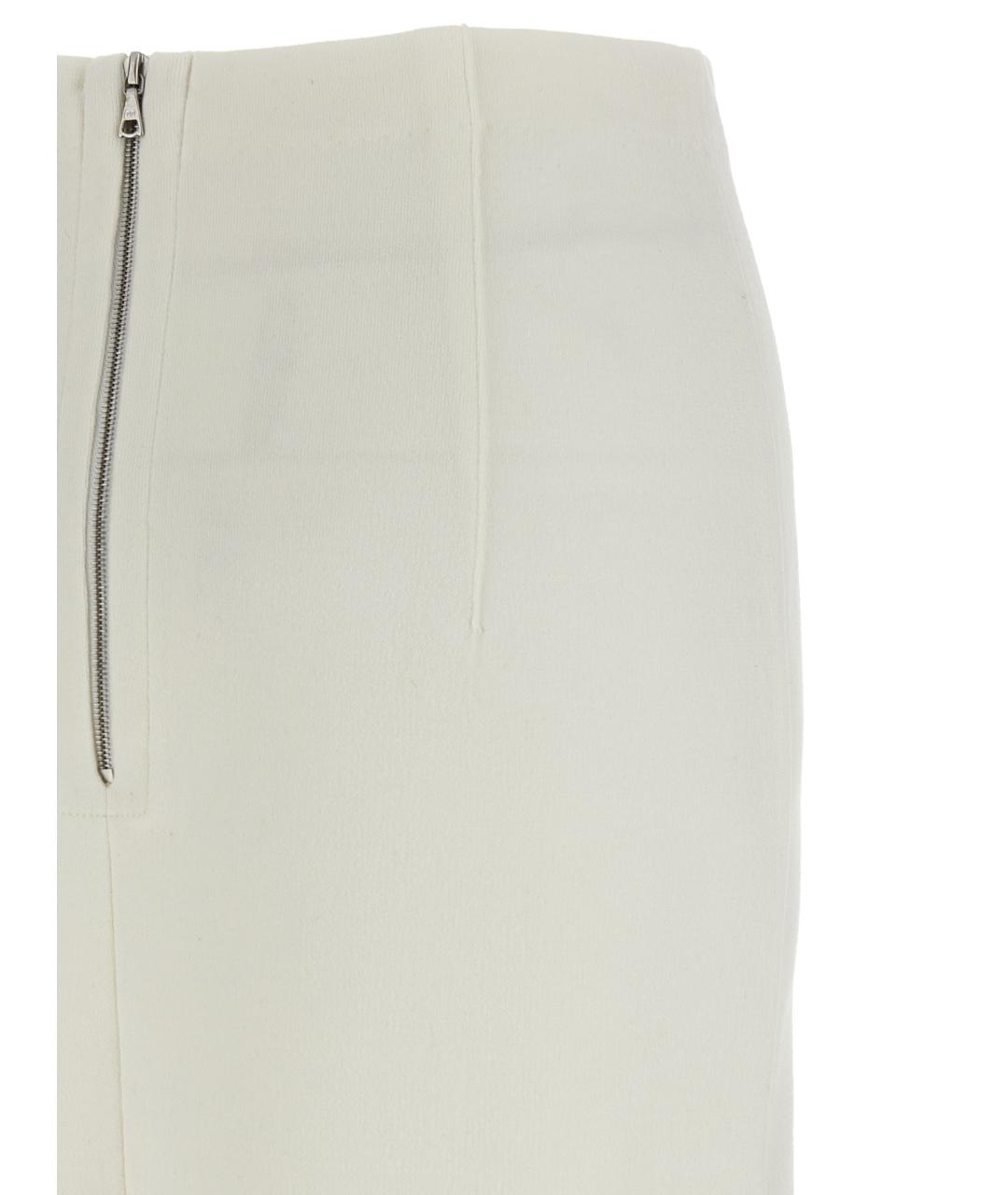 AURALEE Белая хлопковая юбка миди, фото 4