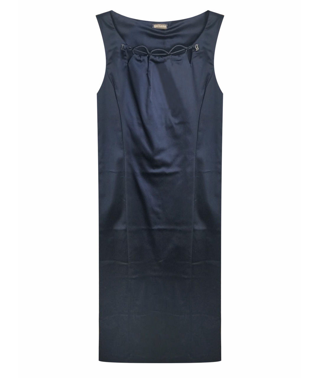 JOHN GALLIANO Синее атласное коктейльное платье, фото 1
