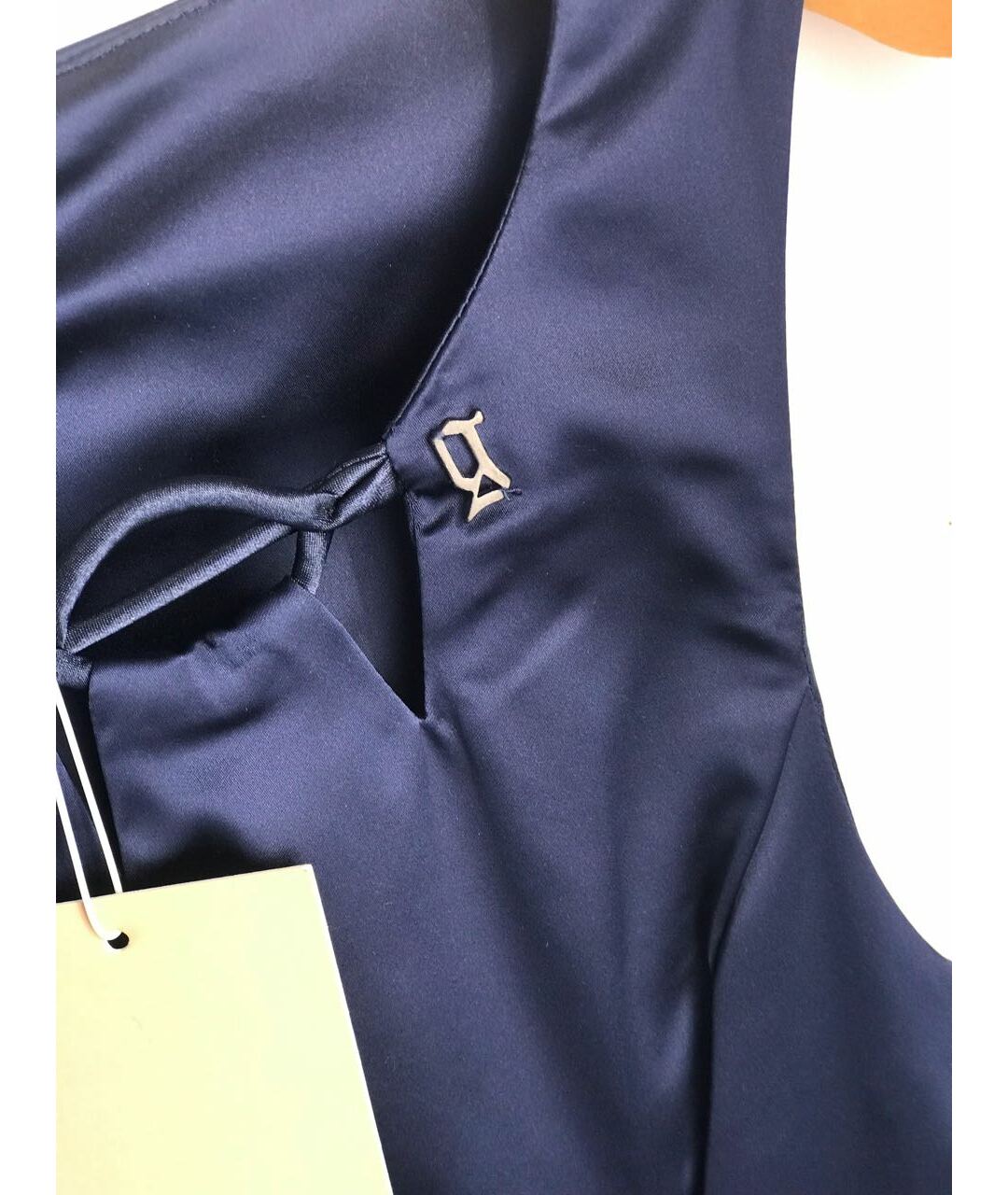 JOHN GALLIANO Синее атласное коктейльное платье, фото 3