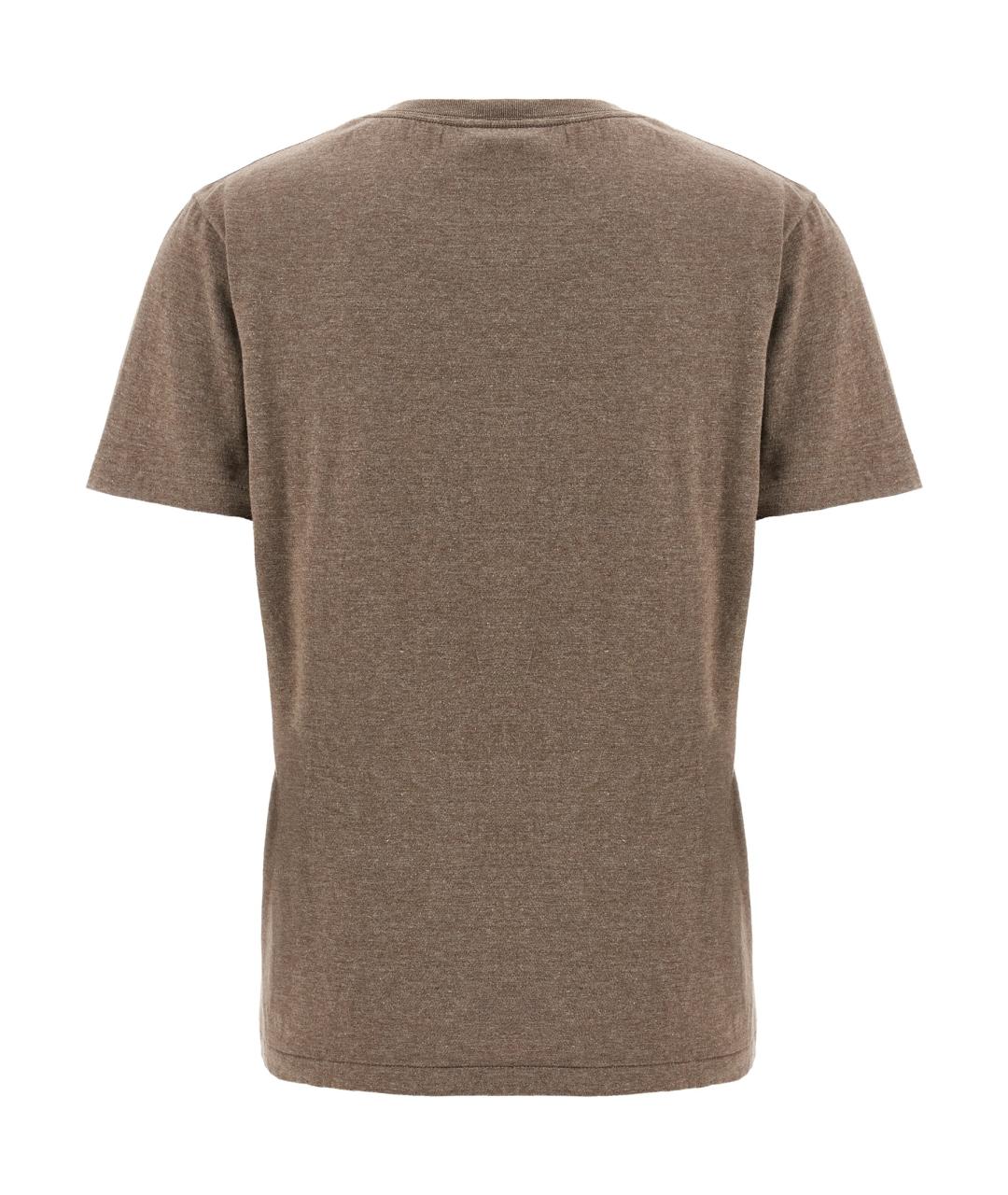 AURALEE Бежевая хлопковая футболка, фото 2