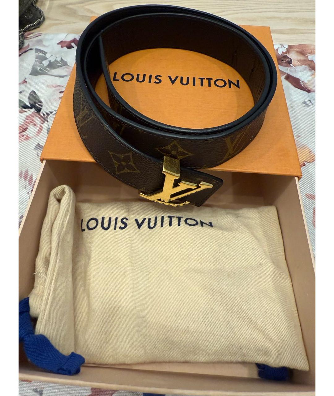 LOUIS VUITTON Черный ремень, фото 4