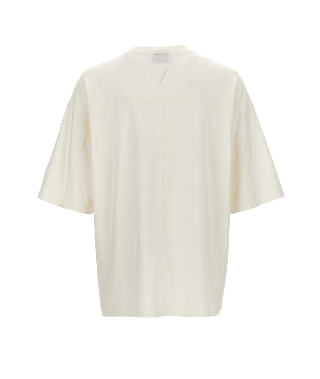 THOM KROM Белая хлопковая футболка, фото 2