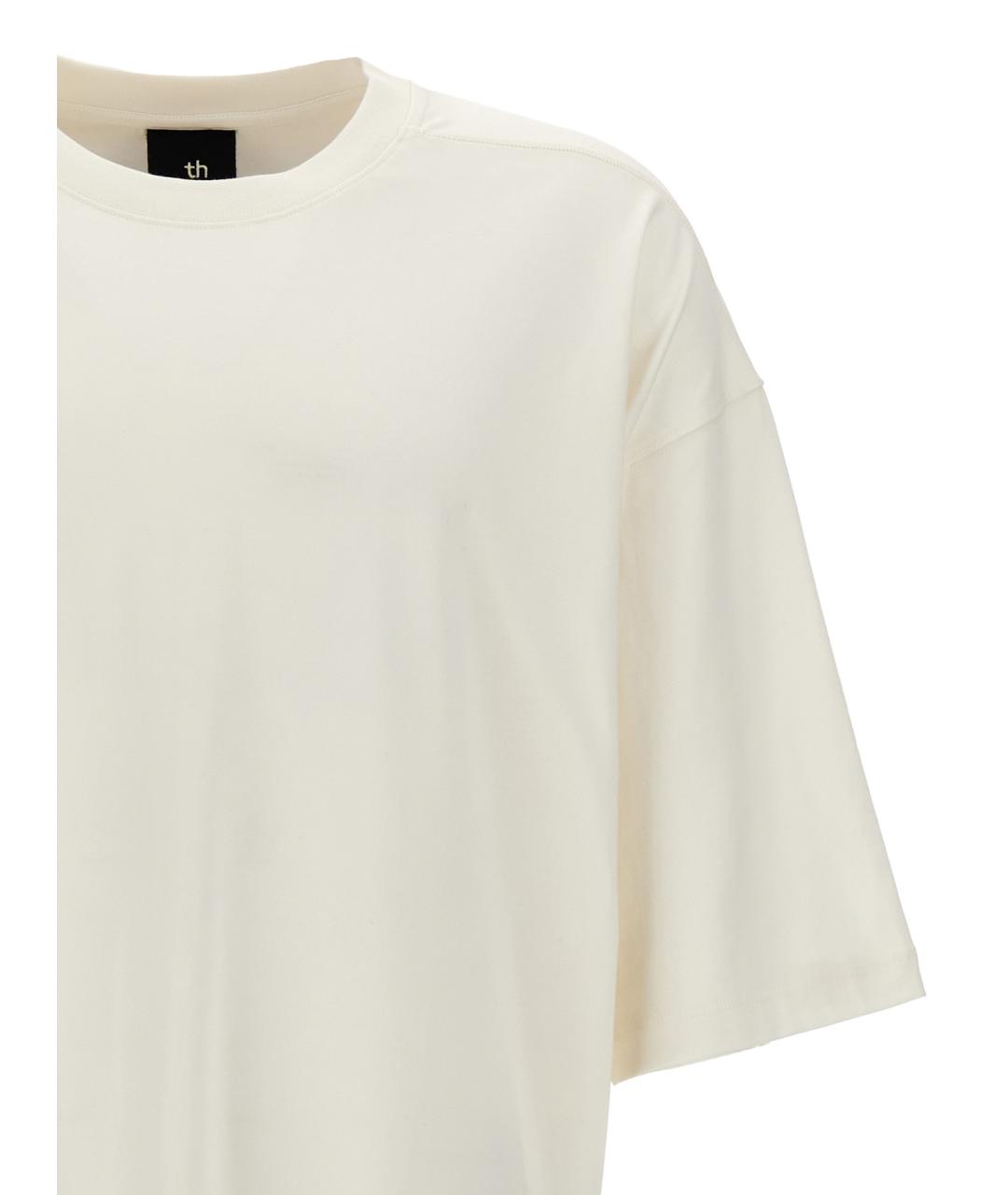 THOM KROM Белая хлопковая футболка, фото 3