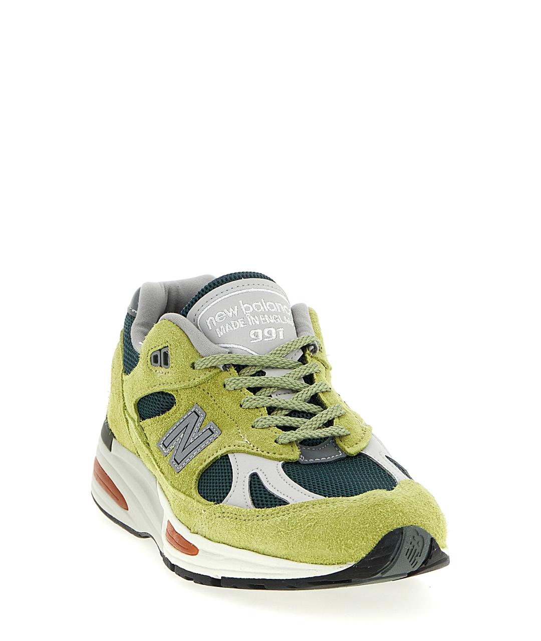 NEW BALANCE Зеленые замшевые низкие кроссовки / кеды, фото 2