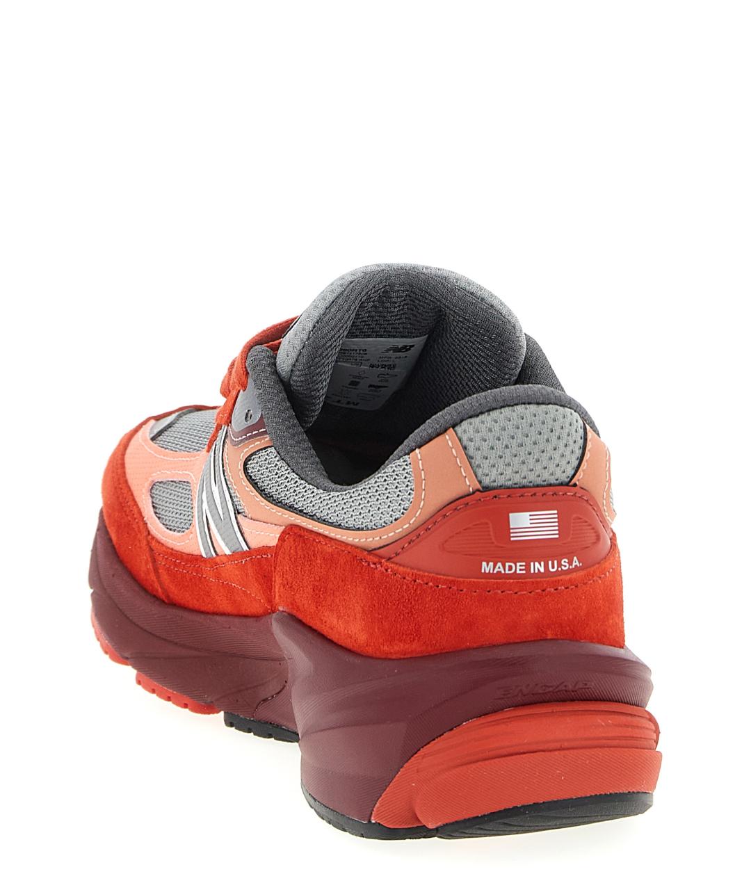 NEW BALANCE Красные замшевые низкие кроссовки / кеды, фото 3