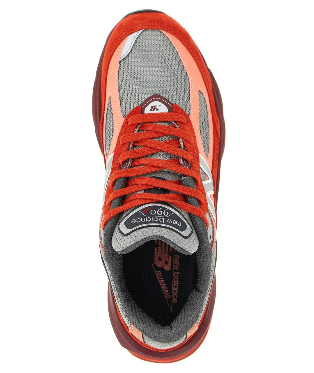 NEW BALANCE Красные замшевые низкие кроссовки / кеды, фото 4